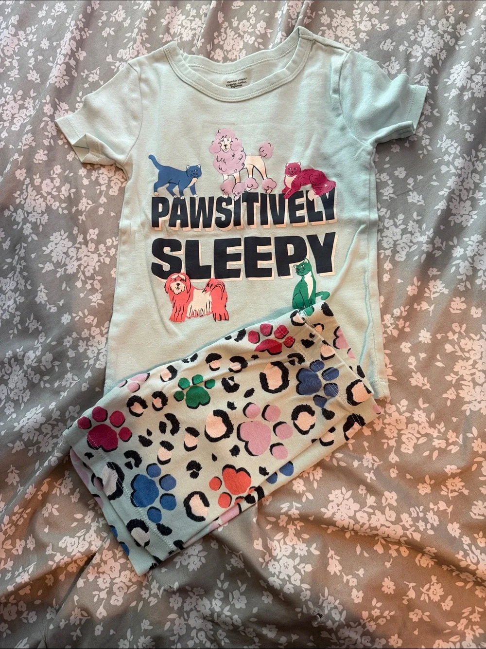 Kids 7-Piece Pajama Set Bundle - Mixed Pastel & Novelty Prints